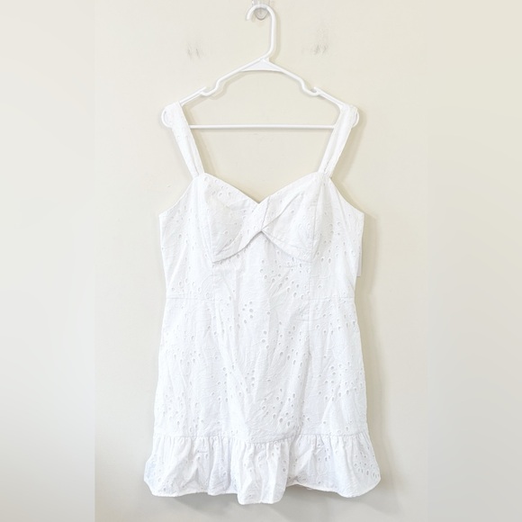 New Lilly Pulitzer Rocko Eyelet Romper Resort White Tropical Leaf Eyelet Size 14 - Picture 2 of 12